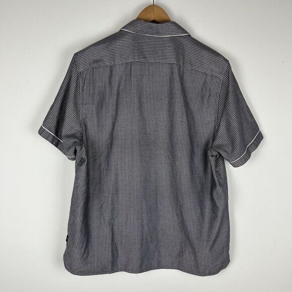 Ted Baker Woven Pattern Short Sleeve Shirt Size 42 Gray​​​ - Picture 5 of 8